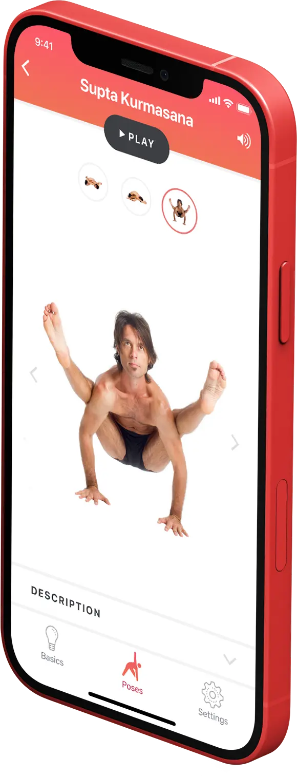 Ashtanga Yoga app running on a phone